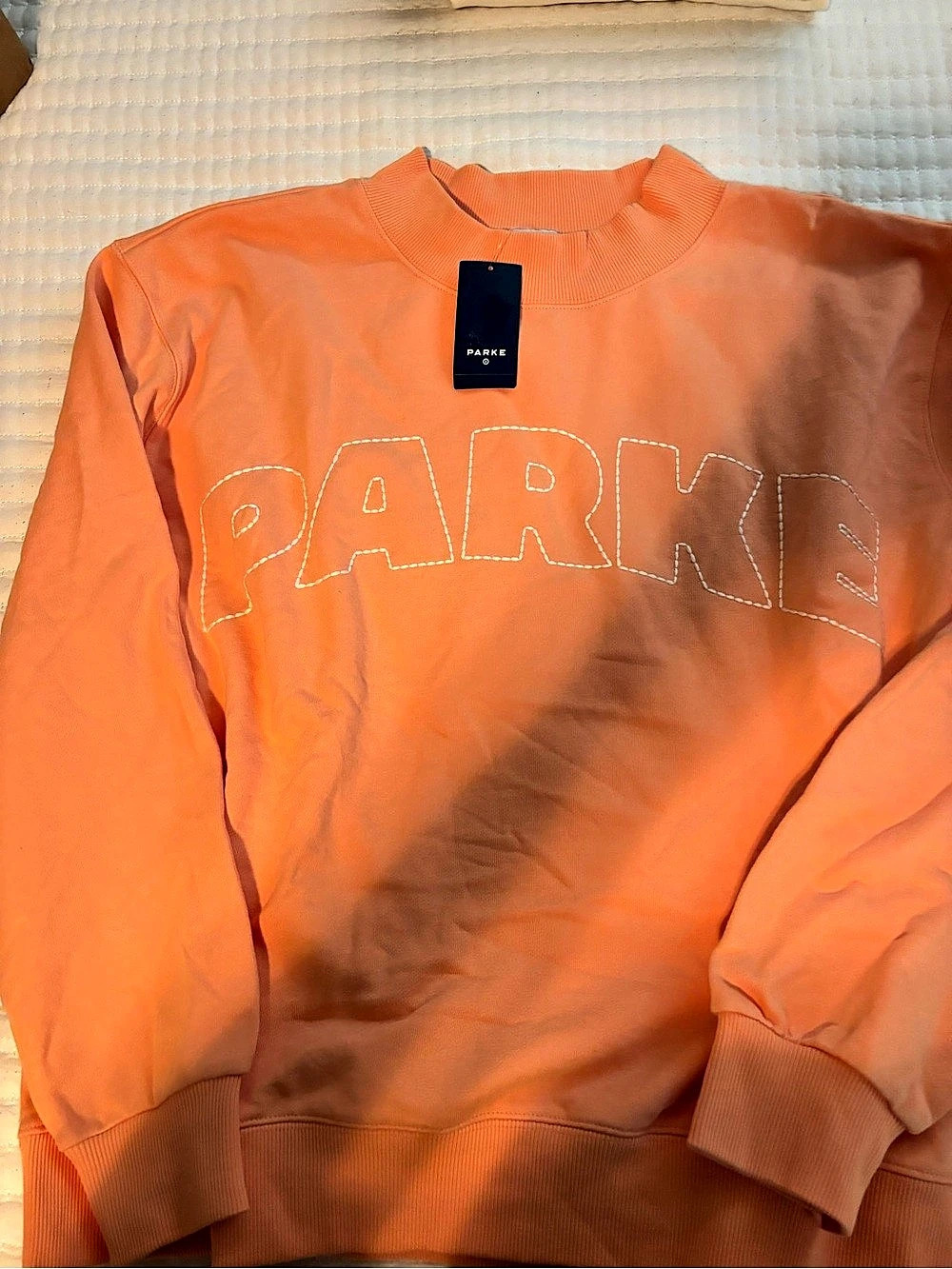 PARKE Women's Orange Sweatshirt Size Latge/xlarge NEW